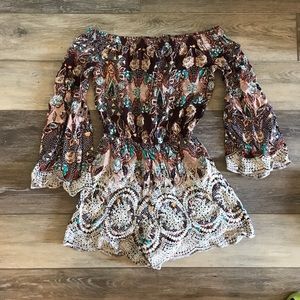 Bell sleeved romper for fall