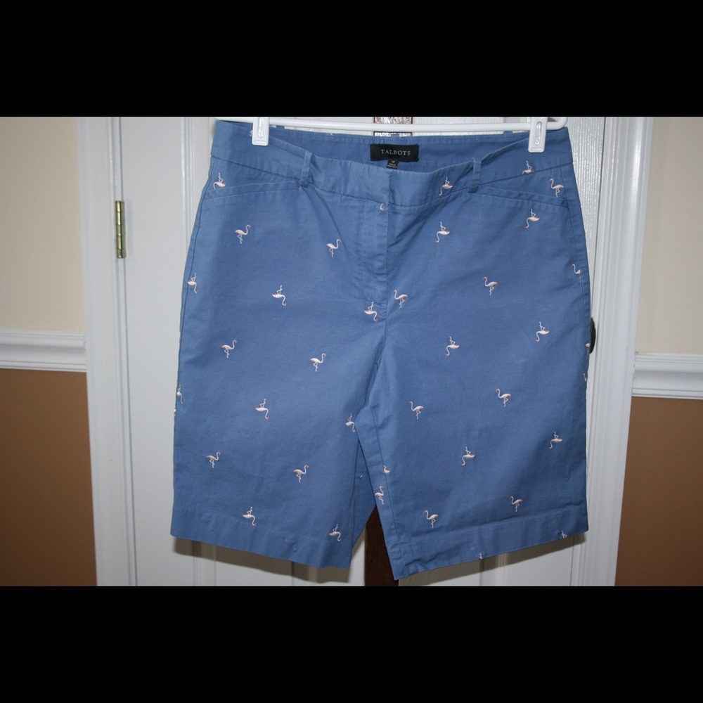 Talbots Flamingo Shorts Blue 12