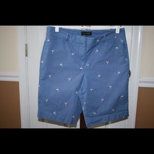 Talbots Flamingo Shorts Blue 12