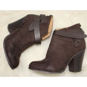 Forever 21 Womens Brown Suede Ankle Boots SZ 7