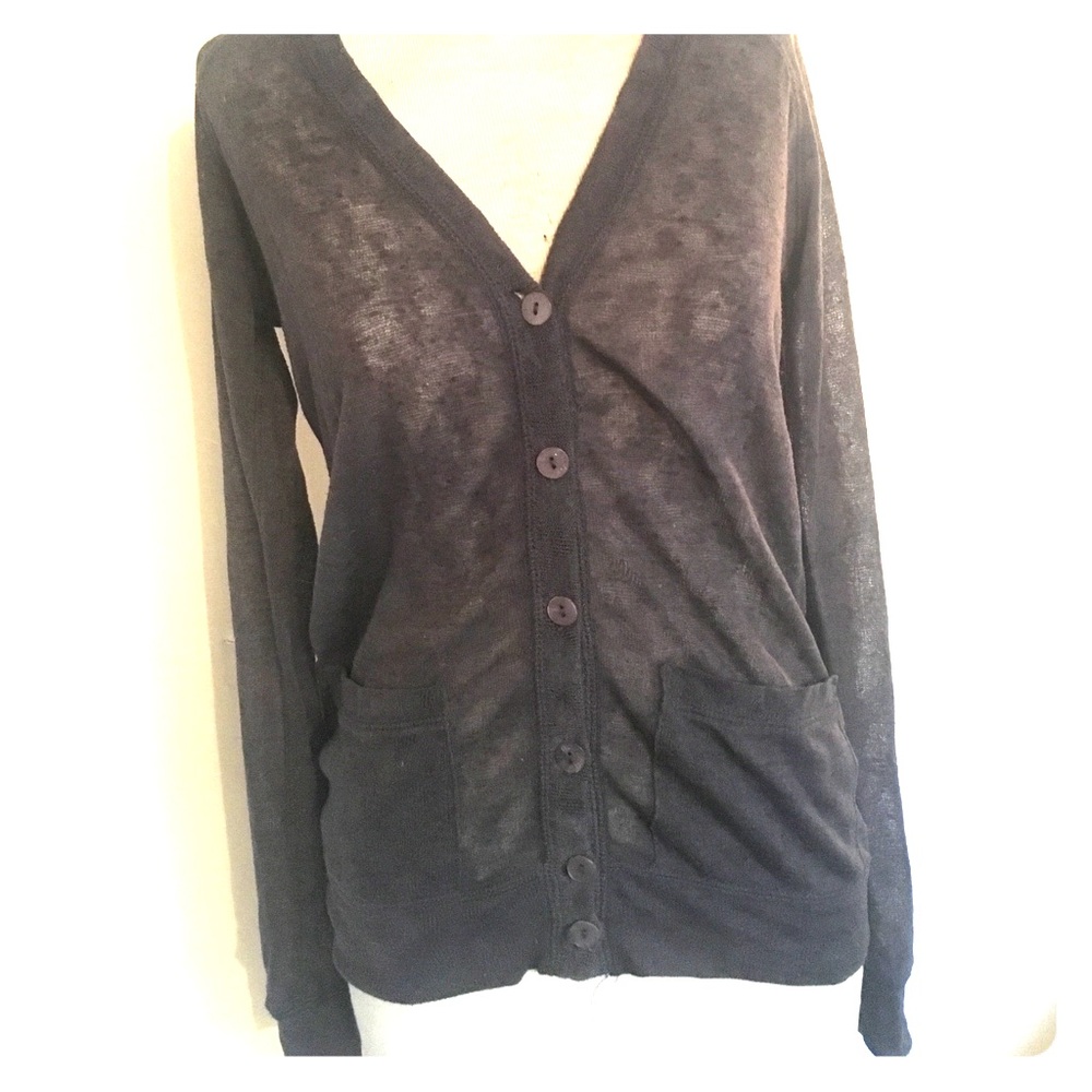 Grey button down cardigan