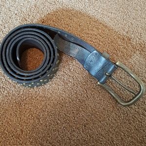 Leather studded grey belt!
