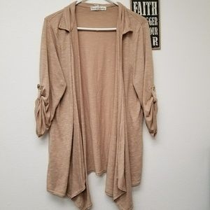 🍬6FOR$10SALE- High Low Long Plus Size Cardigan