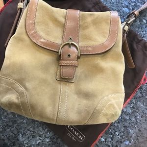 Coach Suede Tote Bag with Dust Bag