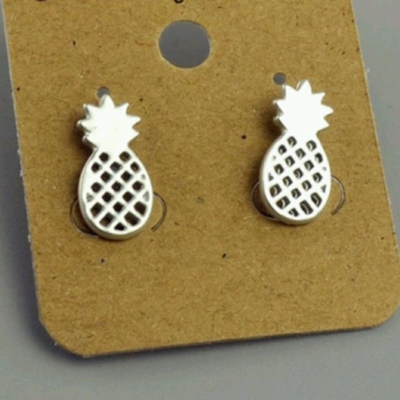 Jewelry - 5 for $25 Silver Color Pineapple Stud Earrings