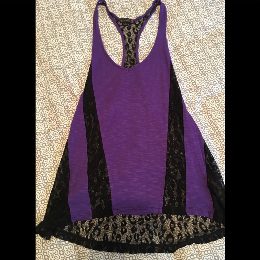 Purple lace tank