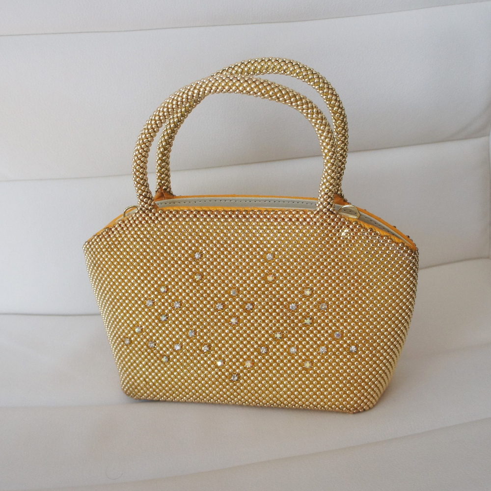 Gold-tone Mesh Clutch - Picture 2 of 7