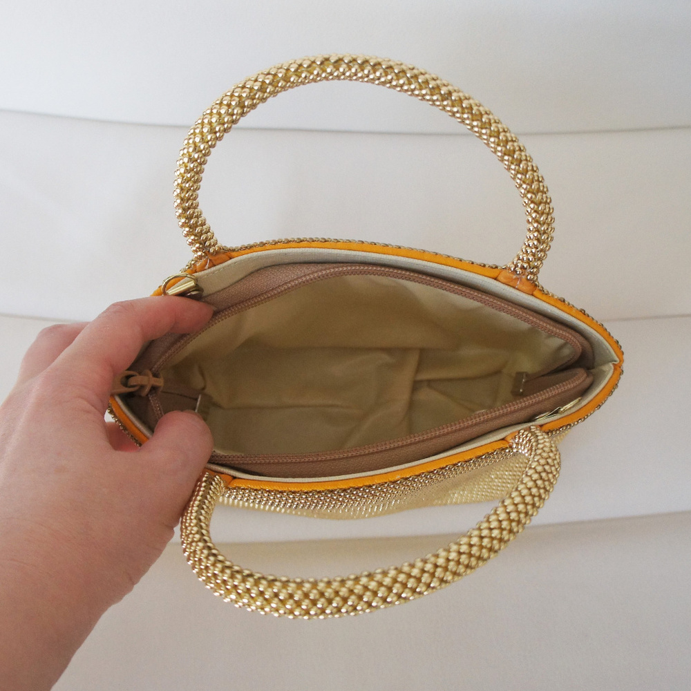 Gold-tone Mesh Clutch - Picture 4 of 7