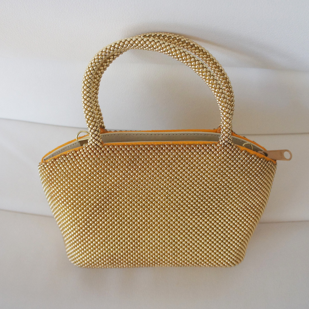 Gold-tone Mesh Clutch - Picture 3 of 7