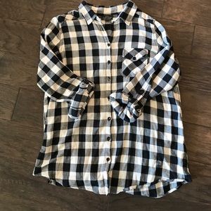 Topshop Maternity Black & Cream Flannel Shirt