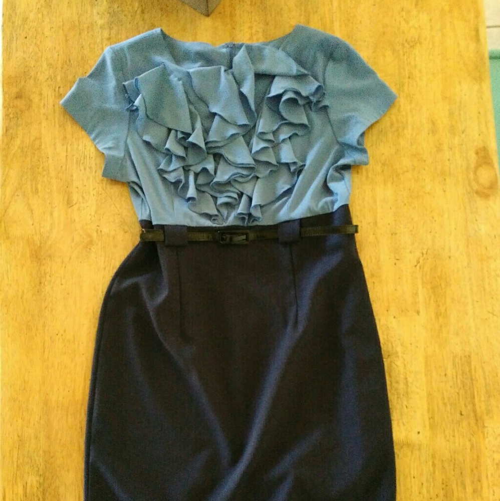 Navy/light blue dress