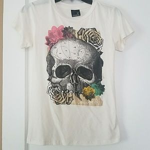 Flower skull shirt