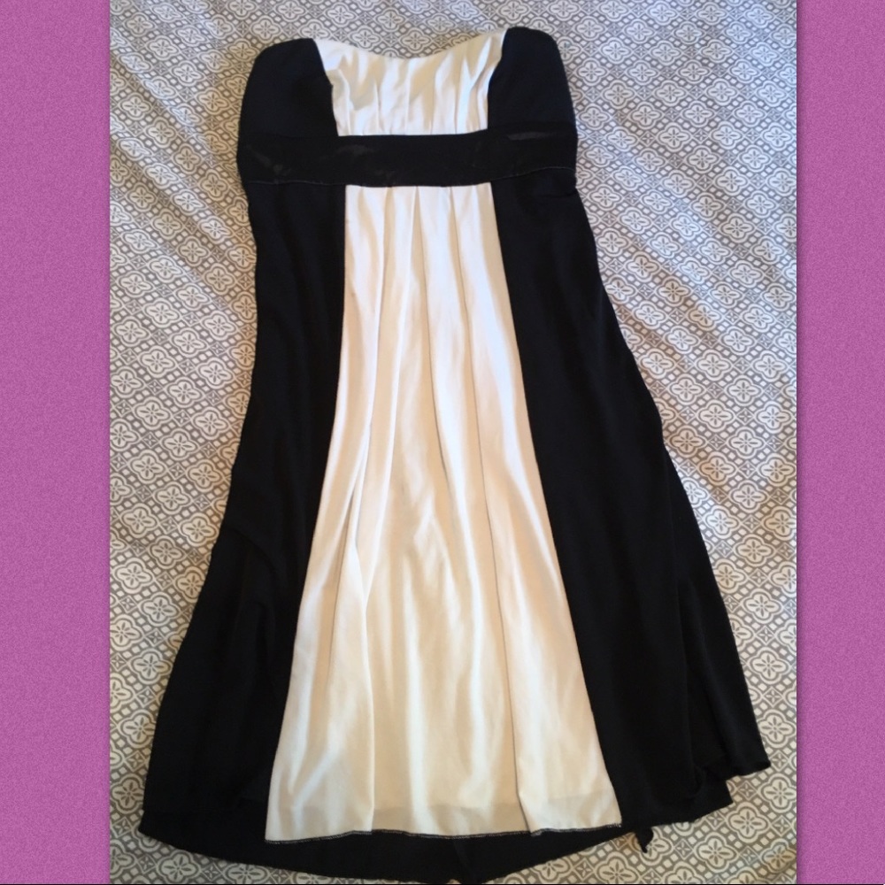 Black and white formal dress