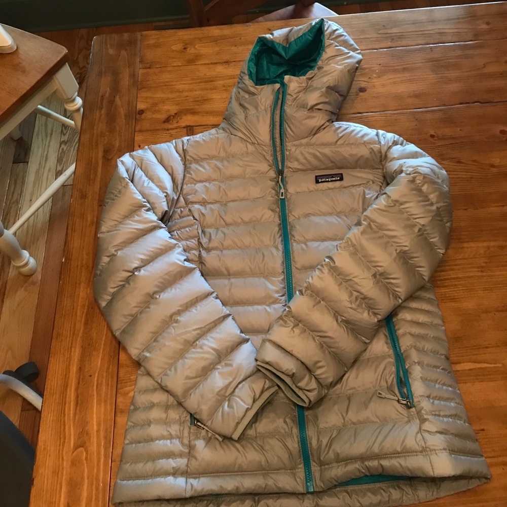 Patagonia women's down jacket with hood