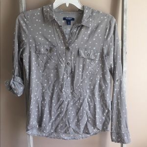Old Navy Grey Star Blouse