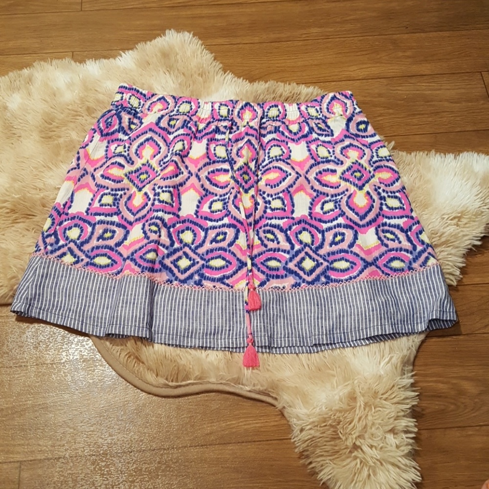 {Vineyard Vines} Colorful Tassel Skirt, Size M