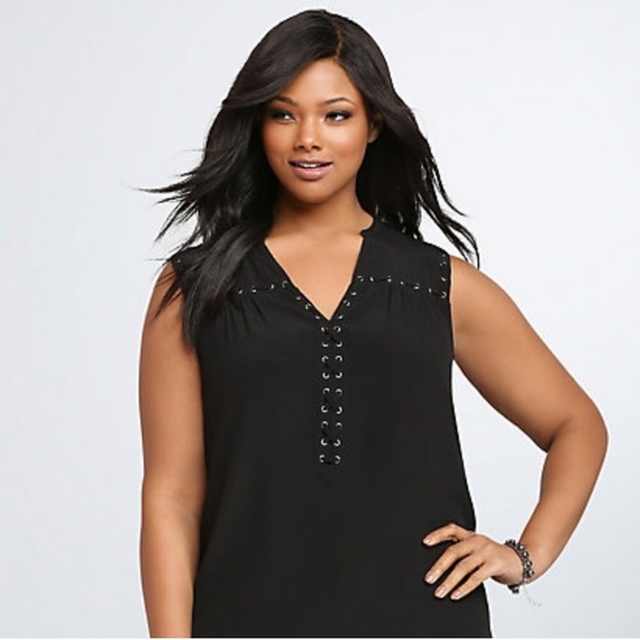 torrid Tops - Grommet Lace Up Tank Top