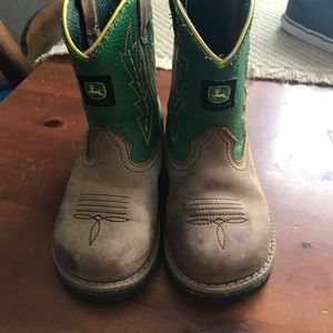 Toddler boy John Deere boots