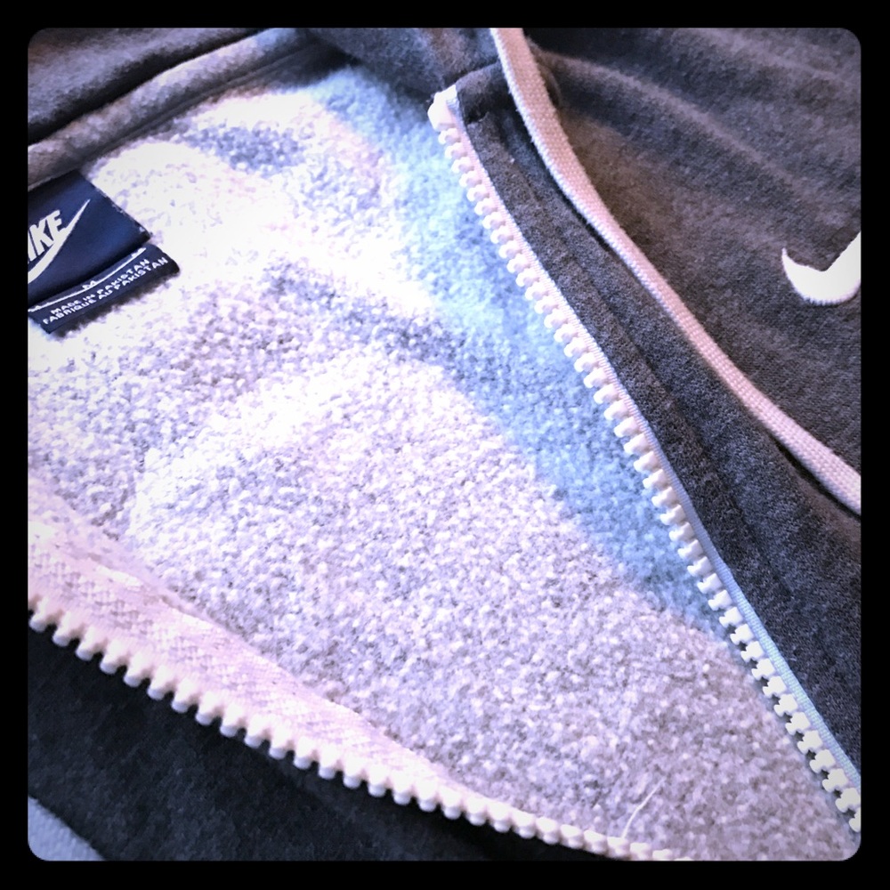 Nike Medium gray zip up hoodie