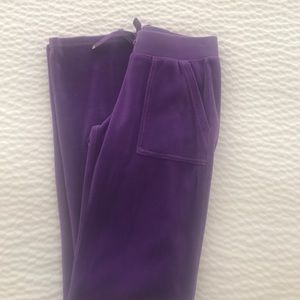 Juicy Couture xs purple velour boot cut pants