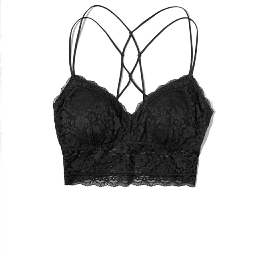 Black Strappy Hollister Gilly Hicks Bralette NWT