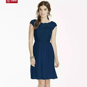 Beautiful Marine short lace mesh dress