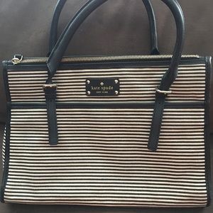 Kate spade striped purse with strap