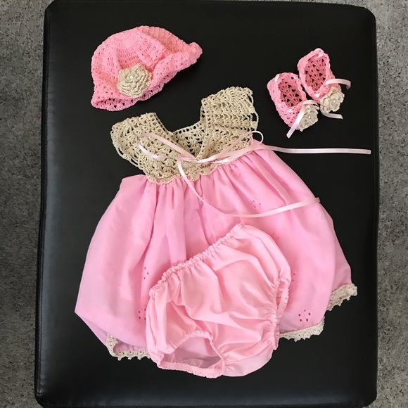 Handcrafted 4-Piece Babydoll Dress Set - Picture 2 of 5
