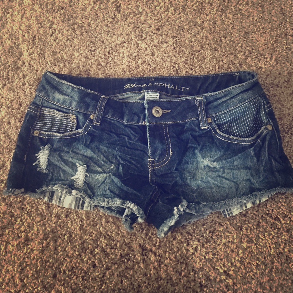 Blue asphalt shorts