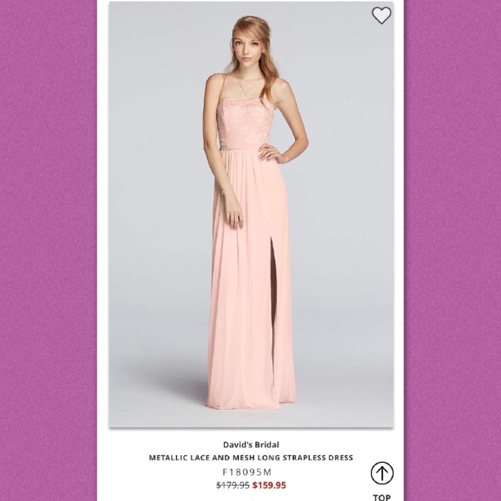 Long bridesmaid dress in rose