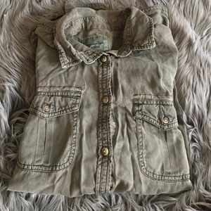 Olive Green Button Down