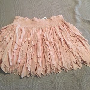 Ecote Pink ruffled mini skirt brand new with tags