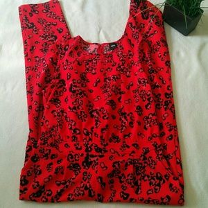 ASOS Red Animal Print Jumpsuit, Size 10 ASOS Red Animal Print Jumpsuit, Size 10