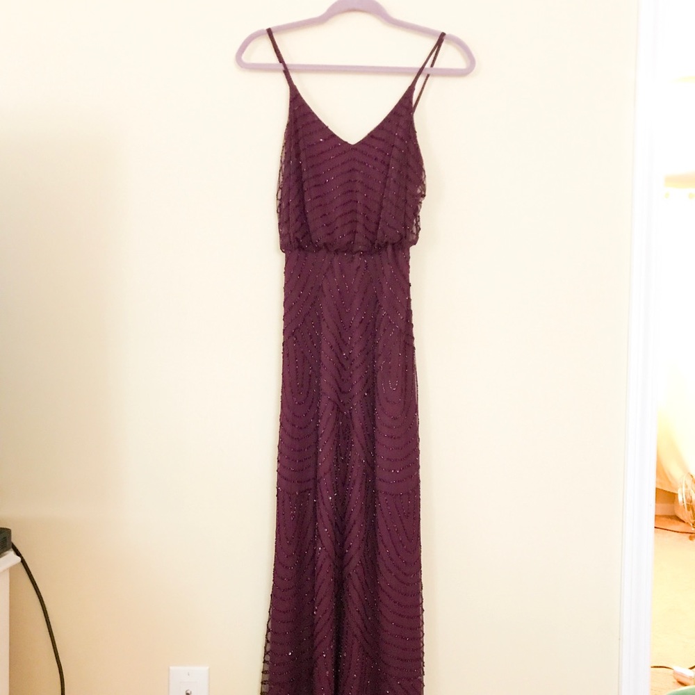 Adrianna Papell Beaded Blouson Gown