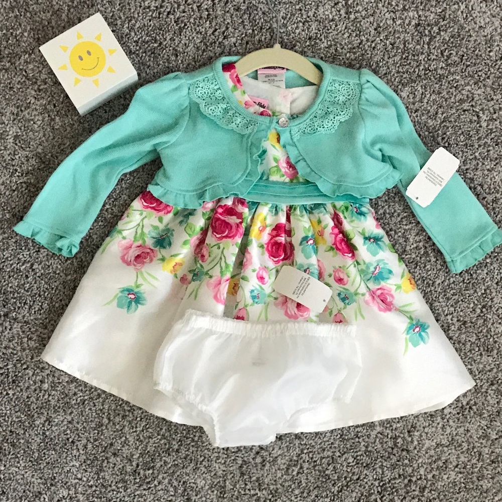 NWT Floral Nannette Baby 3-Piece Set