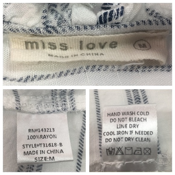 🔻2 for $10🔻Miss Love · cold shoulder rope stripe - Picture 8 of 8