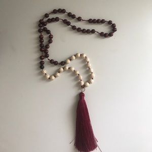 Beaded tassel necklace