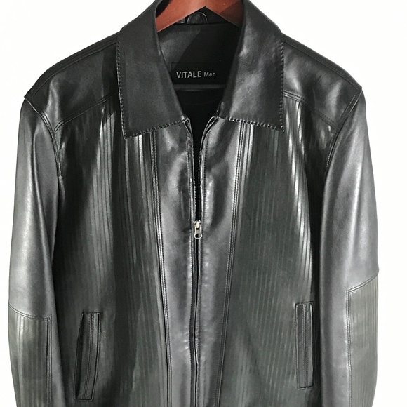 VITALE Men Leather Jacket size Small - Picture 1 of 2