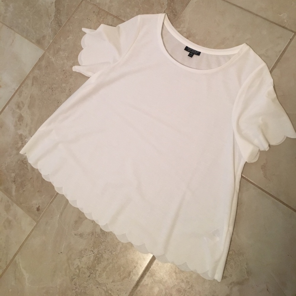 Topshop Scalloped Tee