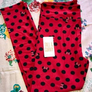 LulaRoe for Disney Minnie Black Dot TC Leggings