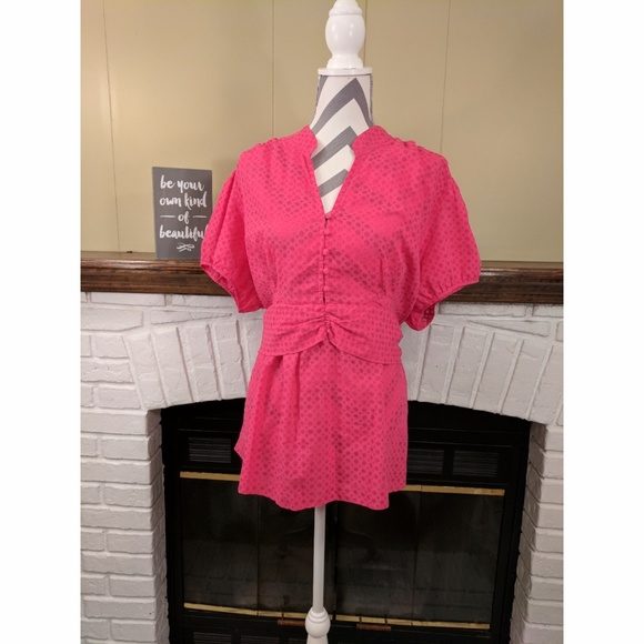 Lane Bryant Tops - Lane Bryant S/S Waist Tie Blouse, size 18/20