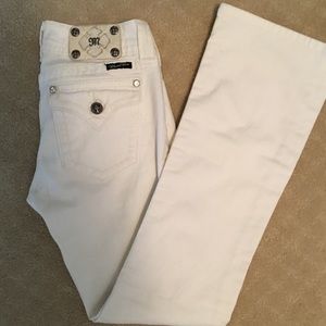 Miss Me boot cut white jeans