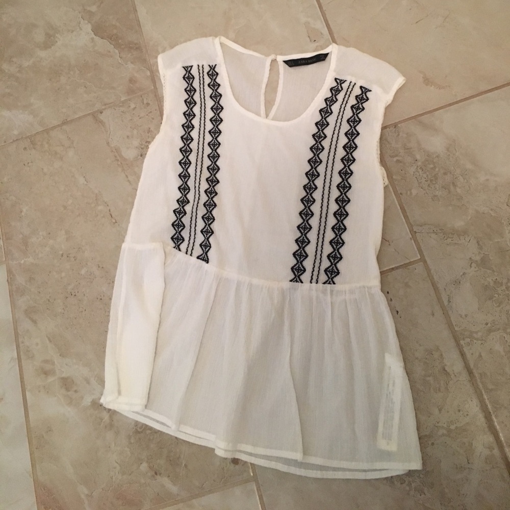 Zara Tribal Peplum Tank