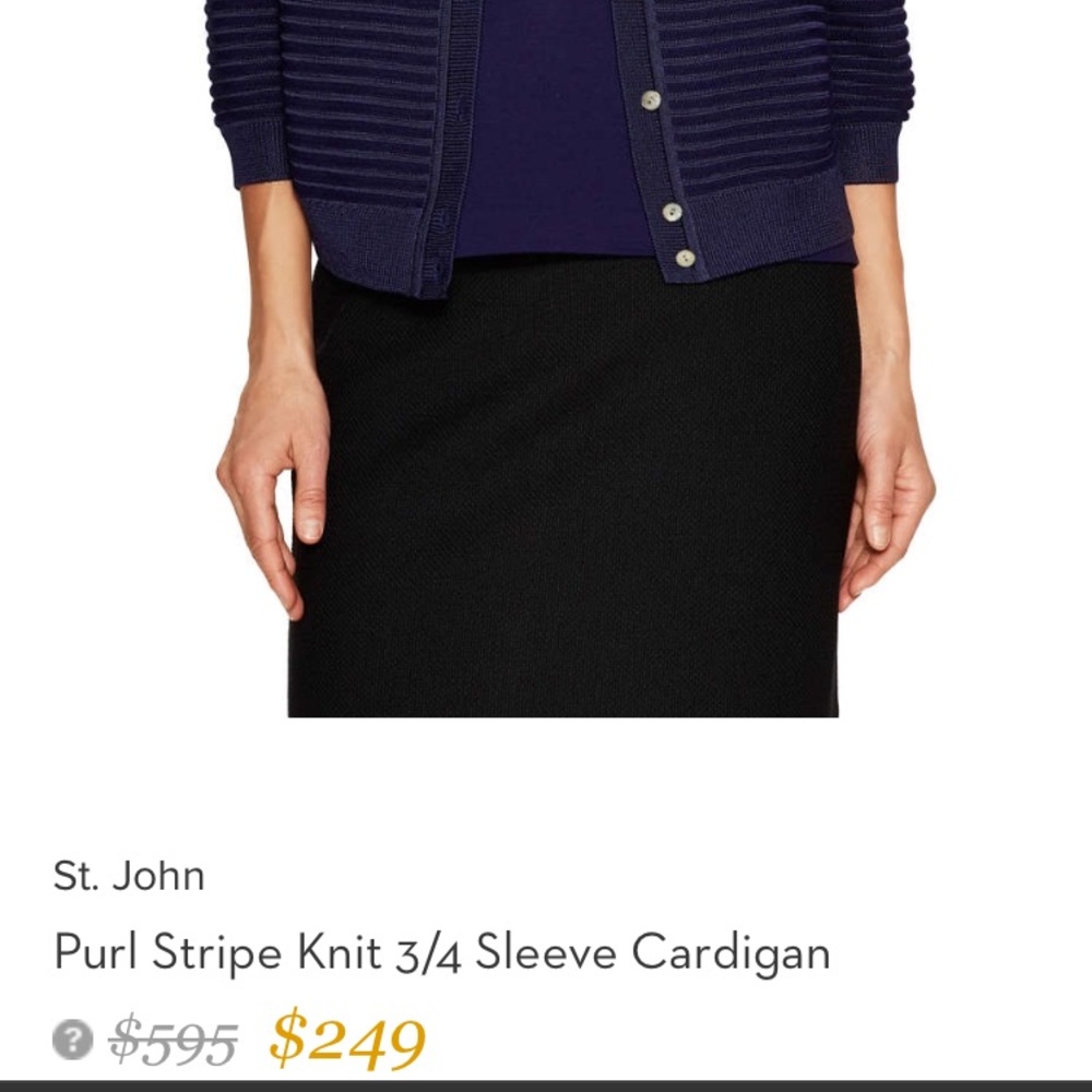 EUC St John Collection 3/4 cardigan