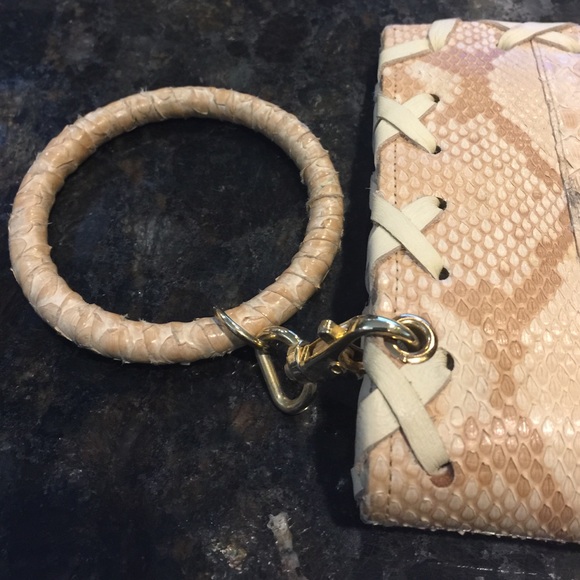 Ted Rossi Genuine Python Leather Clutch Wristlet - Picture 3 of 8