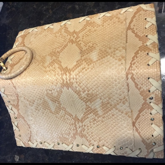 Ted Rossi Genuine Python Leather Clutch Wristlet - Picture 4 of 8