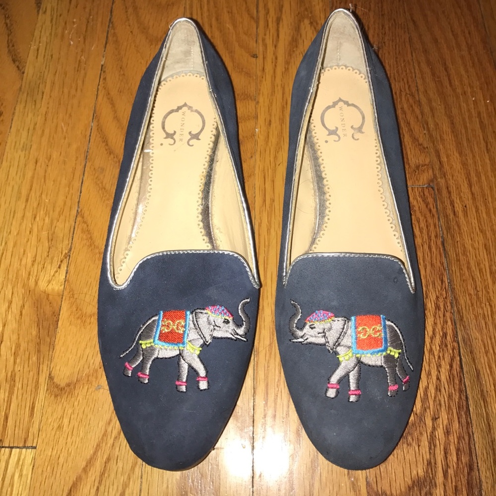 Brand New Blue suede C Wonder flats