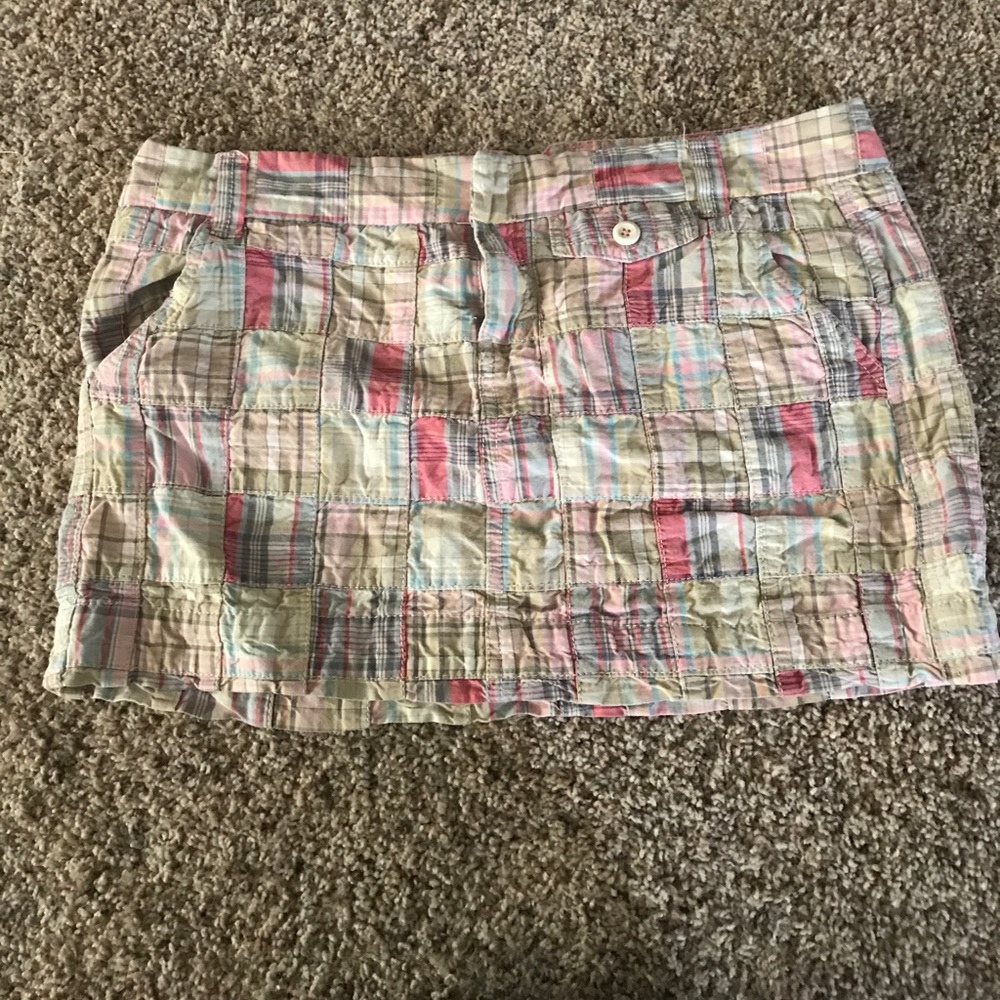 Plaid striped  skirt