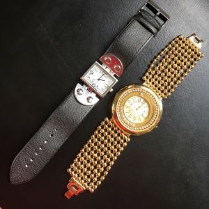 2 contemporary watches, sold as is.
