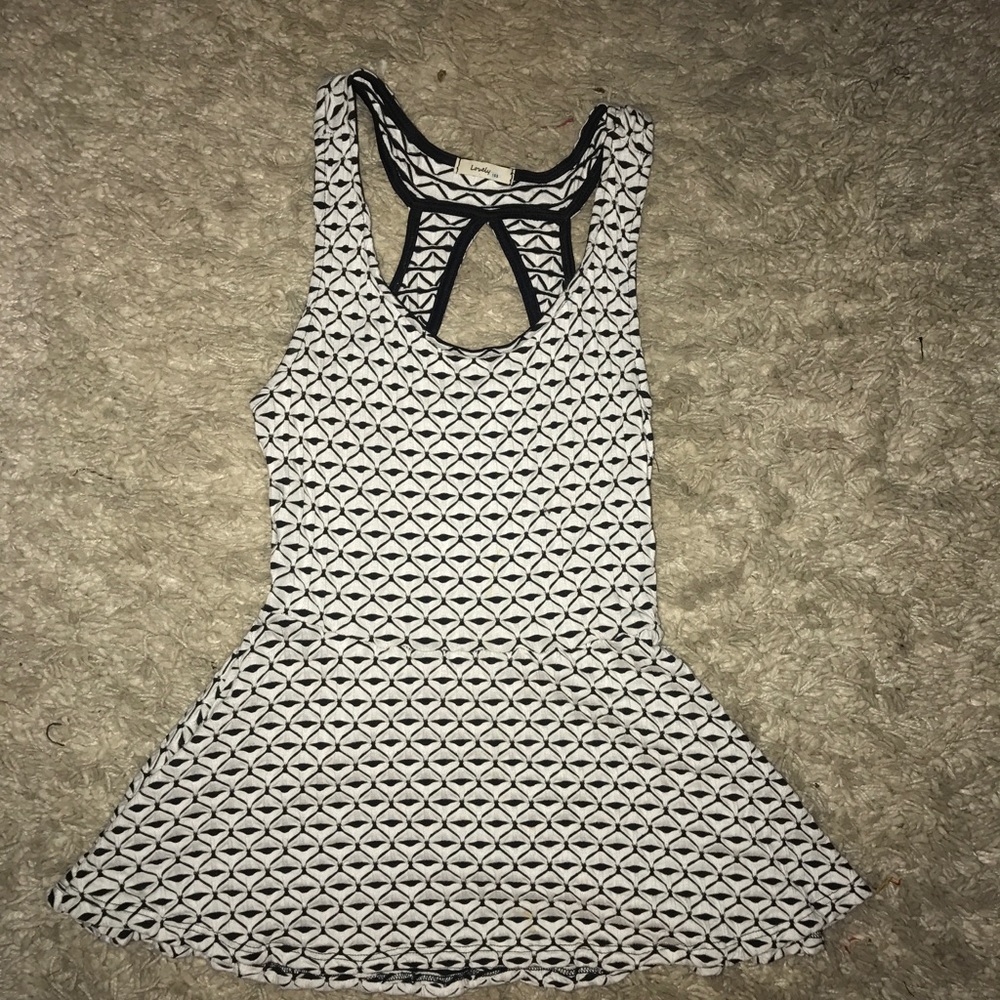 Black & white Peplum top